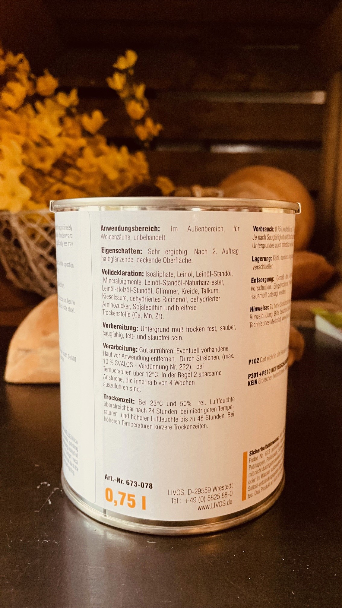 Weidenfarbe pigmentiert, für unsere Weidenhütten